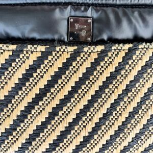 Think Royln: Stylish Black and Tan Woven Bag